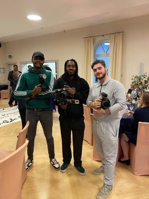 Urum Film team with cameras at a wedding reception